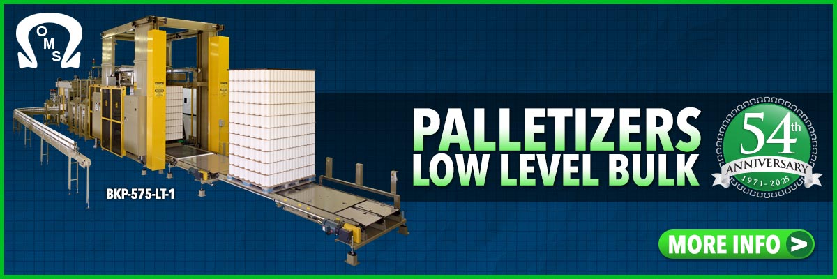 palletizers low level infeed bulk